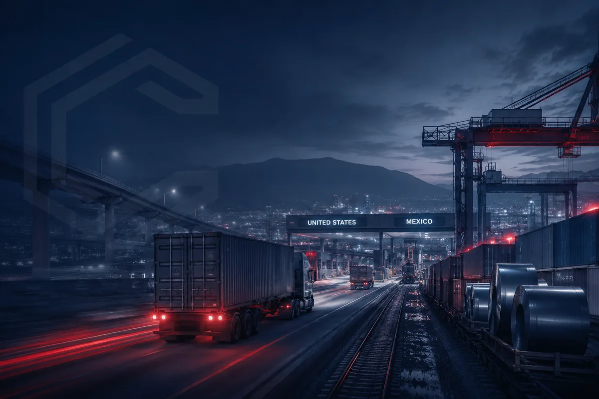 Industrial logistics corridor connecting the United States and Mexico